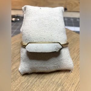 Kinsley Armelle -Bangle Collection-Quartz Bracelet in Gold and White